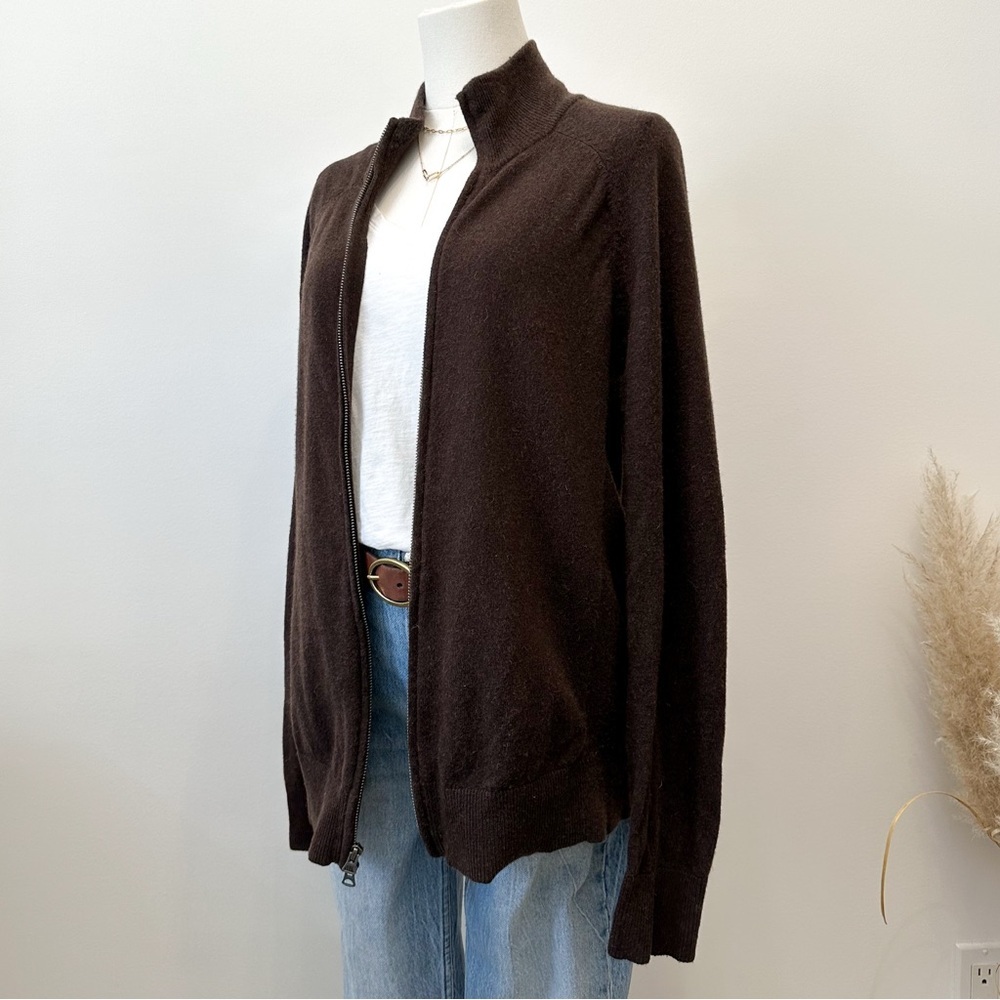 Brown Zip-Up Cardigan - Picture 5 of 8